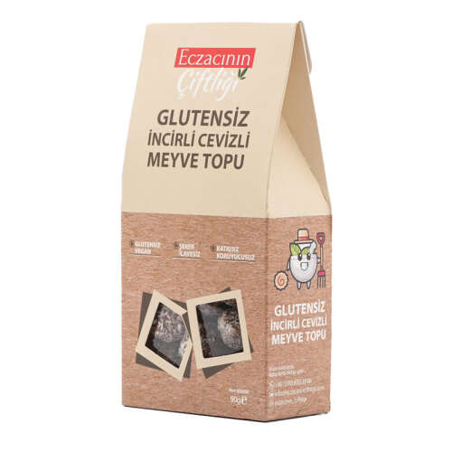 Eczacının Çiftliği Glutensiz İncirli Cevizli Meyve Topu 90 gr - Eczacının Çiftliği