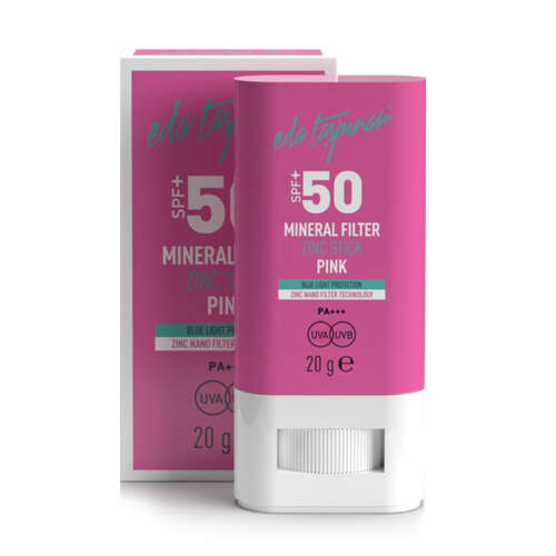 Eda Taşpınar SPF 50+ Mineral Filtreli Pembe Zinc Stick 20 gr - Eda Taşpınar