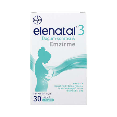 Elenatal 3 Takviye Edici Gıda 30 Kapsül - Elenatal