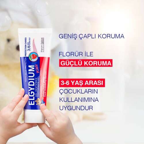 Elgydium Çilek Aromalı 3-6 Yaş Çocuk Diş Macunu 50 ml - 4