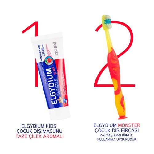 Elgydium Çilek Aromalı 3-6 Yaş Çocuk Diş Macunu 50 ml - 7