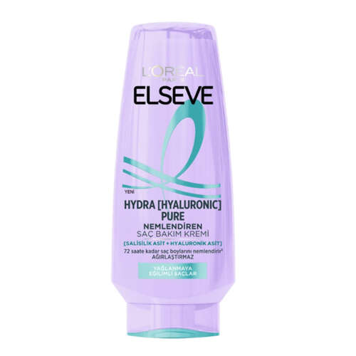 Elseve Hydra [Hyaluronic] Pure Salisilik Asit içeren Yağlanma Karşıtı Nemlendirici Saç Kremi 250 m - Elseve