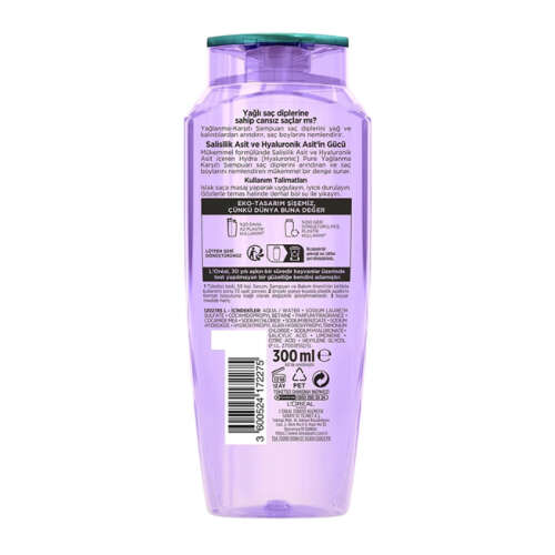 Elseve Hydra Hyaluronic Pure Yağlanma Karşıtı Arındırıcı Şampuan 300 ml - 2