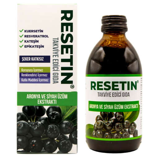 Resetin Aronya ve Siyah Üzüm Ekstraktı Takviye Edici Gıda 250 ml - 2