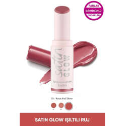 Essence Satin Glow Luminous Shine Lipstick 3.5 gr 03 Rose And Shine - 2