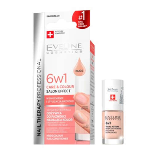 Eveline Cosmetics 6w1 Care&Colour Salon Effect 5 ml - Nude - Eveline Cosmetics