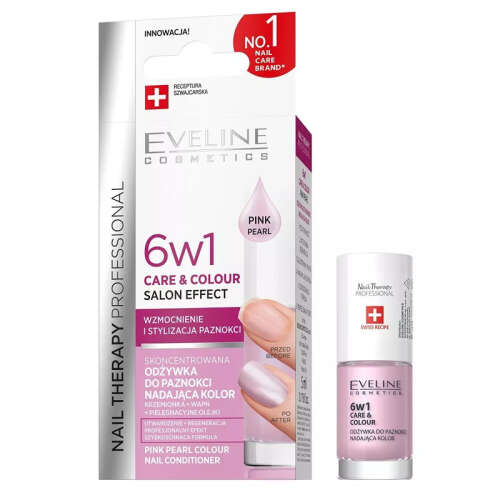 Eveline Cosmetics 6w1 Care&Colour Salon Effect 5 ml - Pink Pearl - Eveline Cosmetics