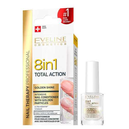 Eveline Cosmetics 8 in 1 Total Golden Shine Intensive Nail Conditioner 12 ml - Eveline Cosmetics