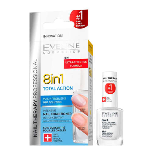 Eveline Cosmetics Total Action 8 In 1 Intensive Nail Conditioner 12 ml - Eveline Cosmetics