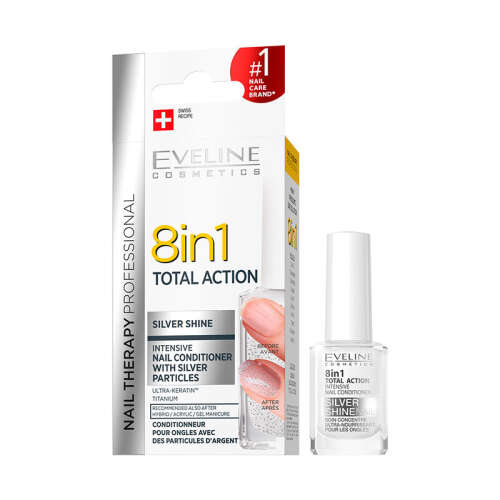 Eveline Silver Shine Intensive Nail Conditioner 8 in 1 Total Action 12 ml - Eveline Cosmetics