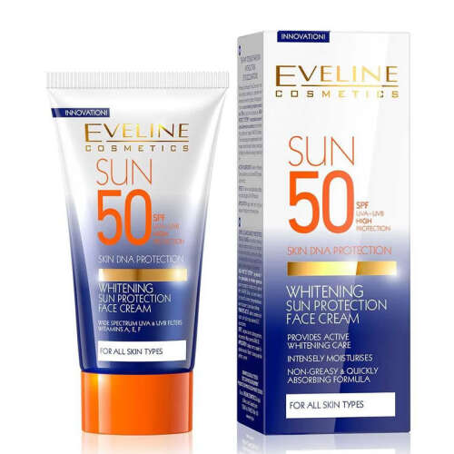 Eveline Sun Protection Cream SPF 50 and Skin Whitening 50 ml - Eveline Cosmetics