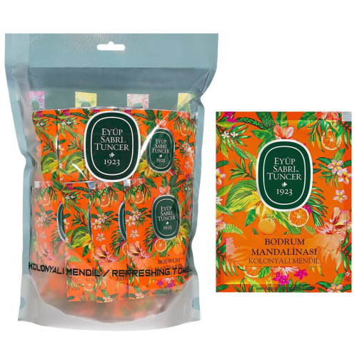 Eyüp Sabri Tuncer Bodrum Mandalinası Kolonyalı Mendil 50li (Büyük Boy) - Eyüp Sabri Tuncer