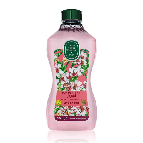 Eyüp Sabri Tuncer Doğal Zeytinyağlı Sıvı Sabun Japon Kiraz Çiçeği 1.5 L - Eyüp Sabri Tuncer