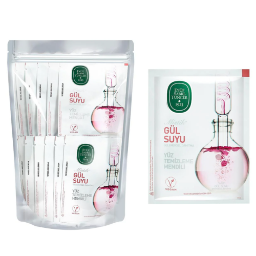 Eyüp Sabri Tuncer Mistik Gül Suyu Yüz Temizleme Mendili 30lu Paket (Büyük Boy) - Eyüp Sabri Tuncer
