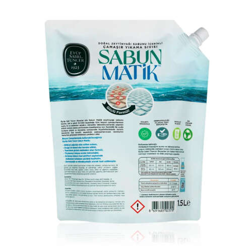 Eyüp Sabri Tuncer Sabun Matik Doğal Zeytinyağlı Çamaşır Yıkama Sıvısı Beyazlar 1,5 lt - 2