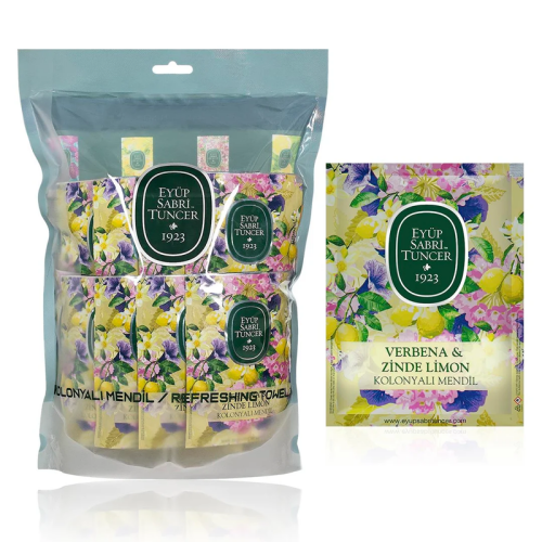 Eyüp Sabri Tuncer Verbena Zinde Limon Kolonyalı Mendil 50li - Eyüp Sabri Tuncer
