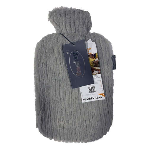 Fashy Termofor Kılıflı Kürk Sıcak Su Torbası - Gri 2L - Fashy