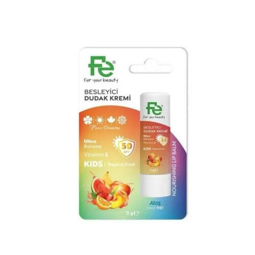 Fe Kids Besleyici Dudak Kremi SPF50 Tropical Fruit 5gr - FE