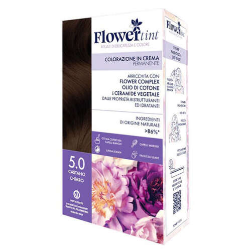 Flowertint Colorazione In Crema Saç Boyama Kiti 5.0 Açık Kahverengi - FlowerTint