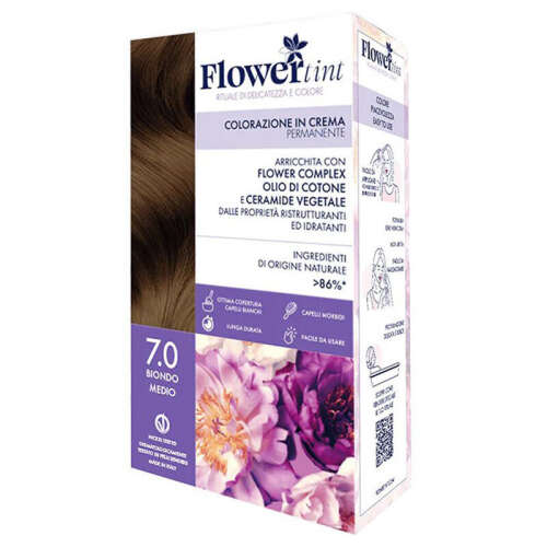 Flowertint Colorazione In Crema Saç Boyama Kiti 7.0 Orta Sarışın - FlowerTint