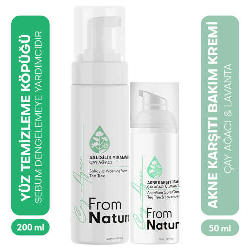 From Natura Akneye Eğilimli Ciltler İçin Bakım Seti - From Natura