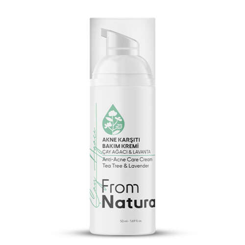 From Natura Çay Ağacı ve Lavanta Akne ve Siyah Nokta Karşıtı Bakım Kremi 50 ml - From Natura