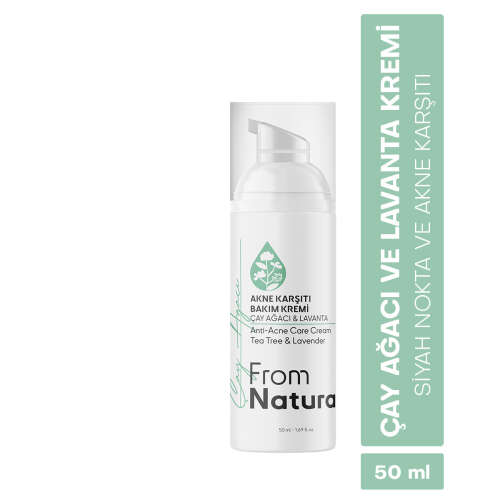 From Natura Çay Ağacı ve Lavanta Akne ve Siyah Nokta Karşıtı Bakım Kremi 50 ml - 2