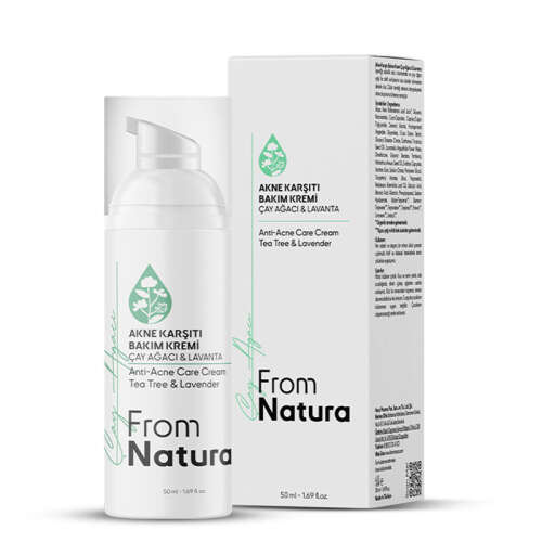 From Natura Çay Ağacı ve Lavanta Akne ve Siyah Nokta Karşıtı Bakım Kremi 50 ml - From Natura