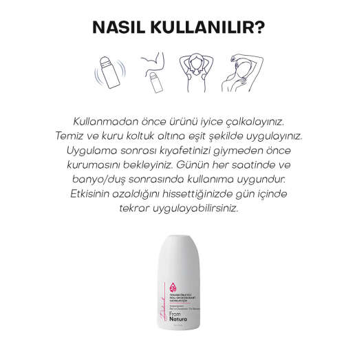 From Natura Kadınlar İçin Terleme Karşıtı Roll-on Deodorant 75 ml - 4