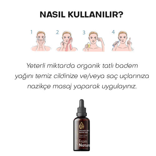 From Natura Organik Soğuk Sıkım Tatlı Badem Yağı 30 ml - 5