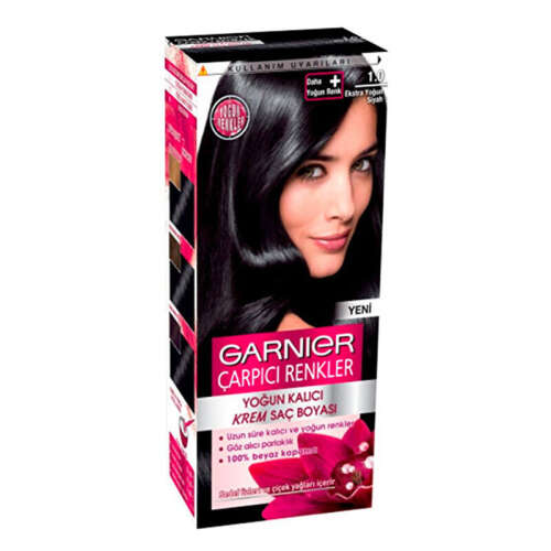 Garnier Çarpıcı Renkler 1.0 Ekstra Yoğun Siyah Saç Boyası - Garnier