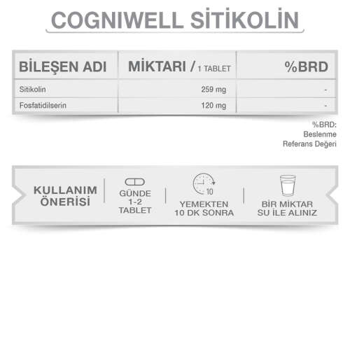 Goodday Cogniwell Sitikolin Takviye Edici Gıda 30 Tablet - 5