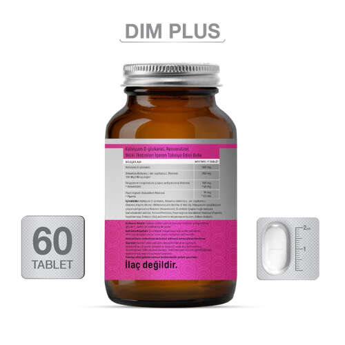 Goodday DIM PLUS Kalsiyum D Glukarat Takviye Edici Gıda 60 Tablet - 2