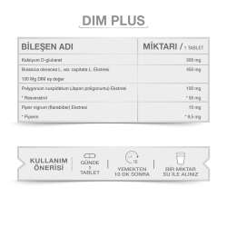 Goodday DIM PLUS Kalsiyum D Glukarat Takviye Edici Gıda 60 Tablet - 3