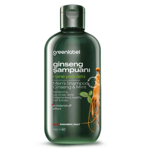 Greenlabel Ginseng ve Nane Yağı Erkek Şampuanı 400 ml - Greenlabel