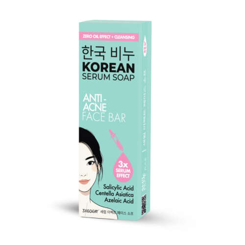 Greenlabel Korean Serum Soap Cica Anti Acne Face Bar 3x60 gr - 2
