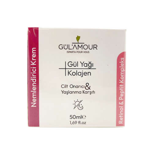 GülAmor Gül Yağı ve Kolajen İçeren Nemlendirici Krem 50 ml - GülAmour