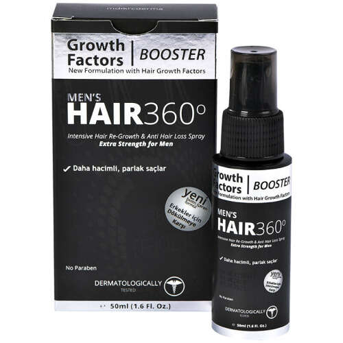 Hair 360 Booster Mens Hair Spray 50ml - Erkekler için Saç Spreyi - KRC Derma