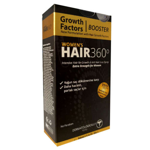 Hair 360 Booster Womens Hair Spray 50ml - Kadınlar için Saç Spreyi - KRC Derma