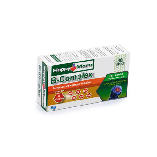 HappyMore B Complex Takviye Edici Gıda 30 Tablet - 4