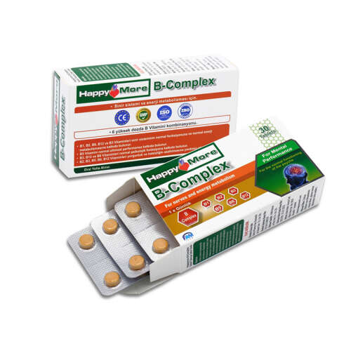 HappyMore B Complex Takviye Edici Gıda 30 Tablet - 5