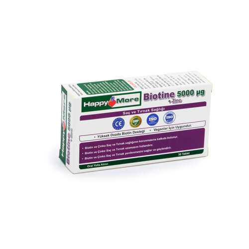 HappyMore Biotin Takviye Edici Gıda 30 Tablet - 4