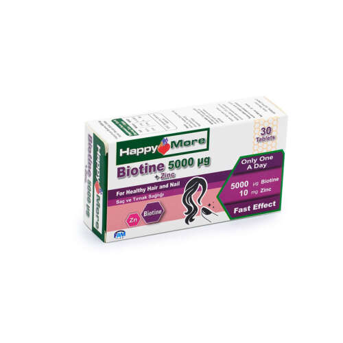 HappyMore Biotin Takviye Edici Gıda 30 Tablet - 5