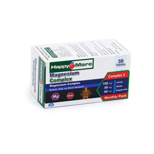 HappyMore Magnezyum Complex Takviye Edici Gıda 50 Tablet - 3