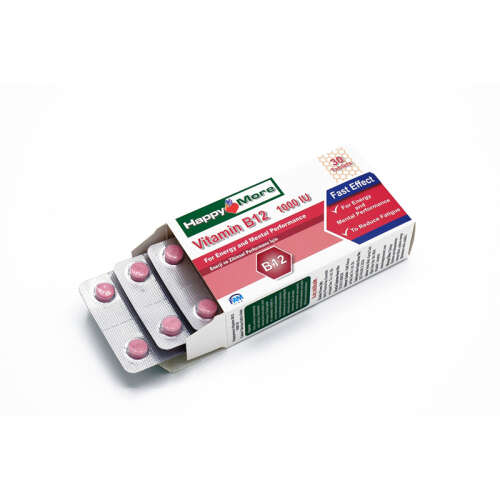 HappyMore Vitamin B12 Takviye Edici Gıda 30 Tablet - HappyMore