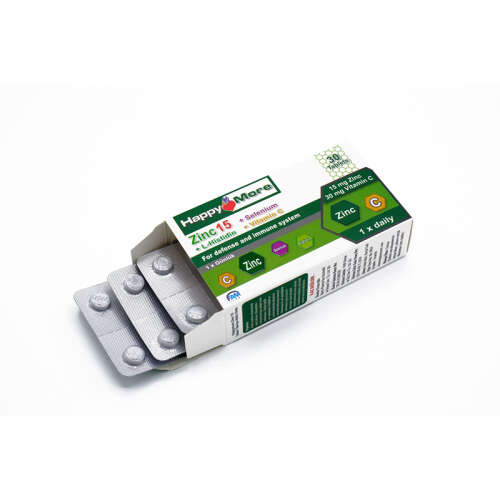 HappyMore Zinc Takviye Edici Gıda 30 Tablet - HappyMore