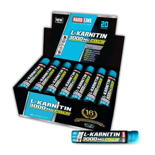 Hardline L-Karnitin Matrix Limon 3000 mg 20 Ampül - Hardline