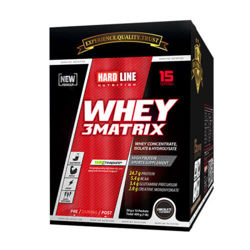 Hardline Whey 3Matrix Çilek 30 g x 15 Adet 450 g - Hardline
