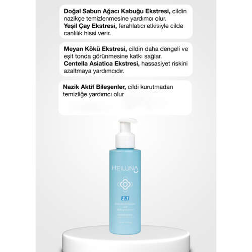 Heiluna Çift Etkili Yüz ve Makyaj Temizleyici - 4