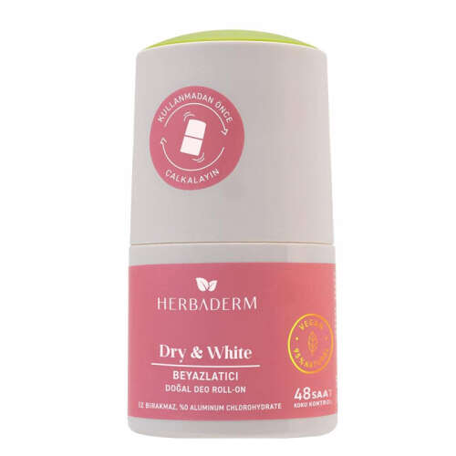 Herbaderm Dry White Beyazlatıcı Deo Roll On 50 ml - 1